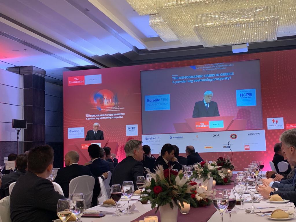 Στο δείπνο του Economist ο Πρόεδρος της Δημοκρατίας κ Προκόπης Παυλόπουλος